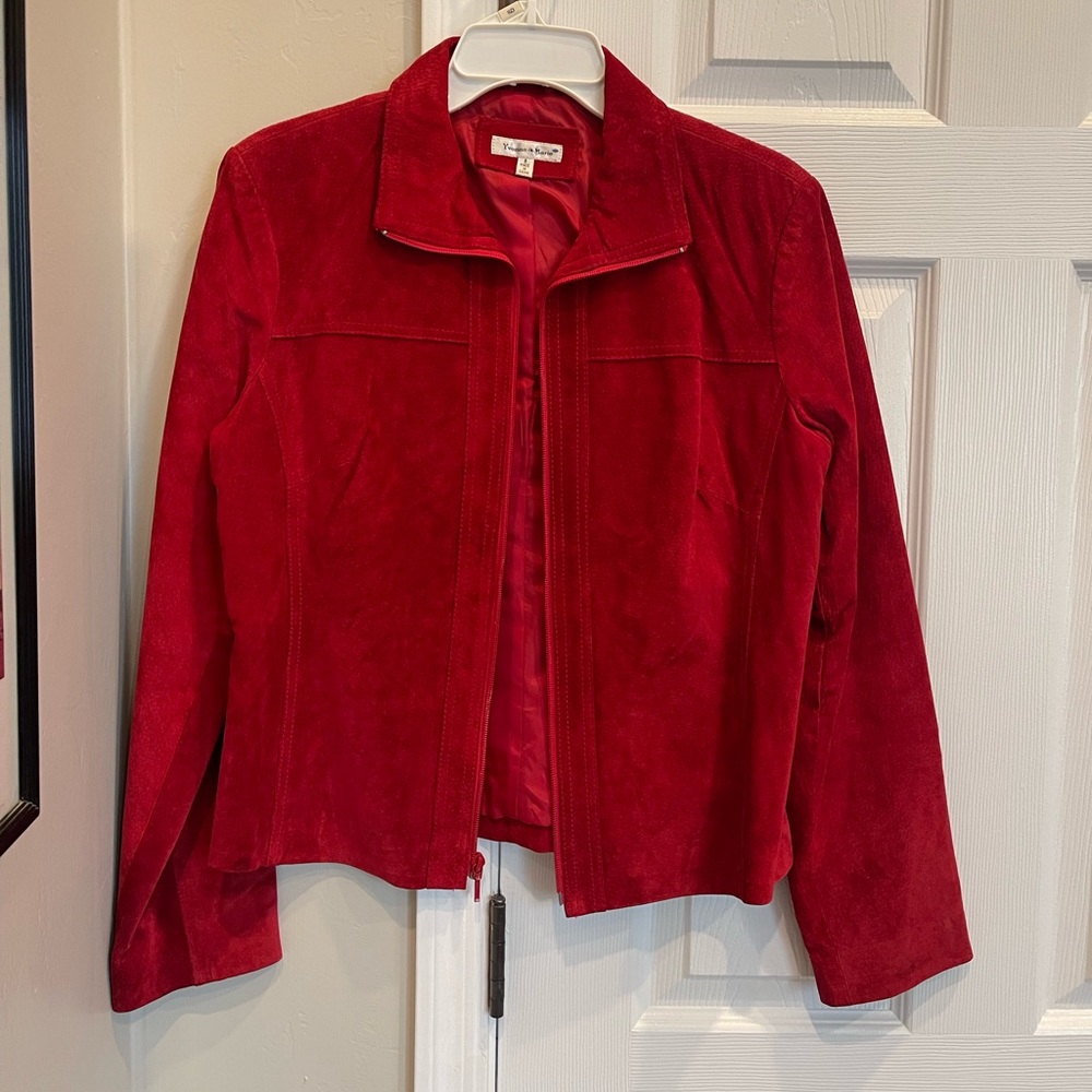 Yvonne and Marie Red Suede Jacket